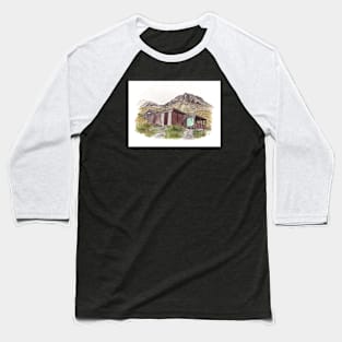 McIntosh Hut Watercolour Baseball T-Shirt